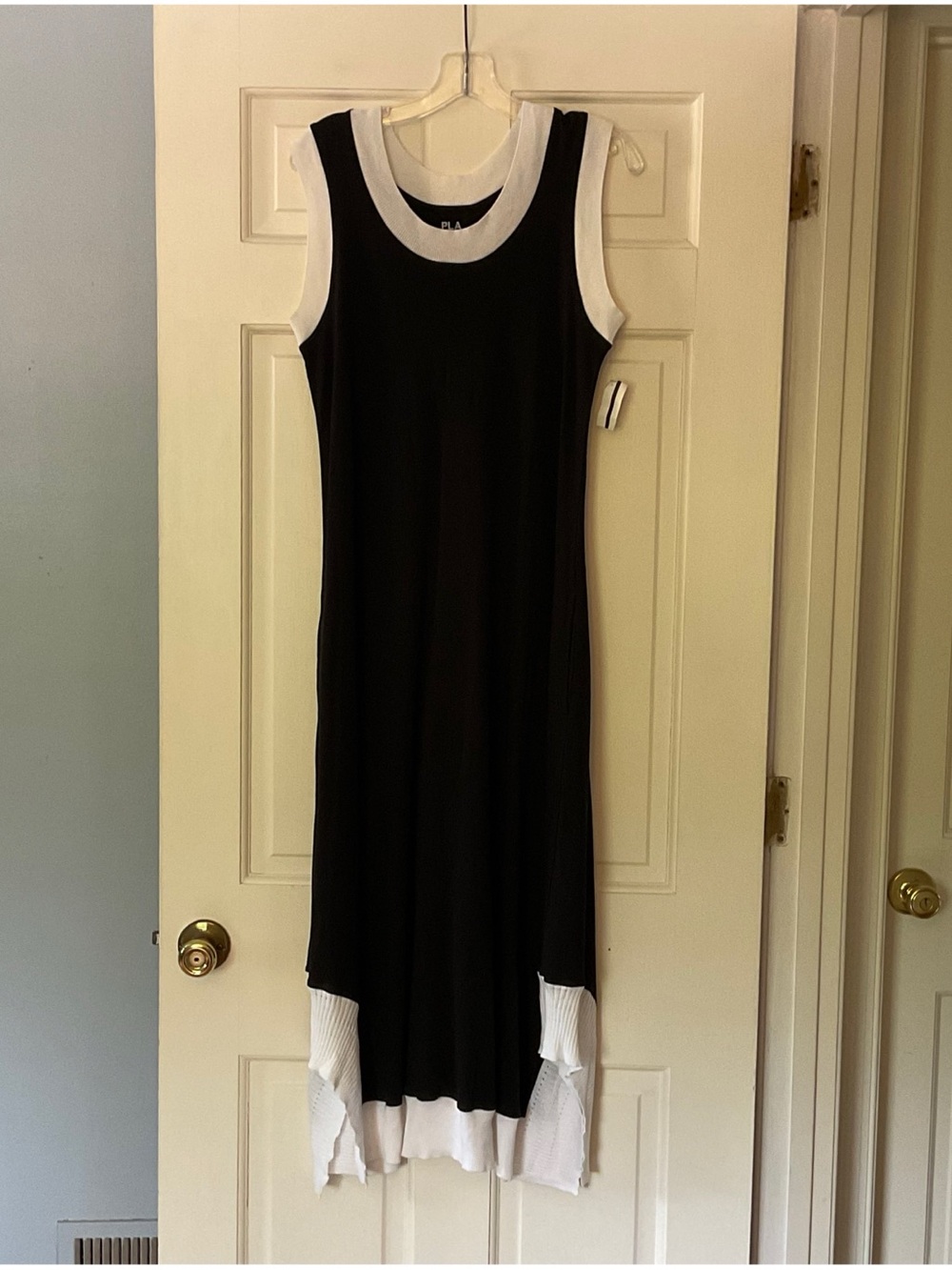 Planet By Lauren G Sporty Luxe Midi Dress Asymmetrical‎ Hem 1 Size S 6 8 NWT